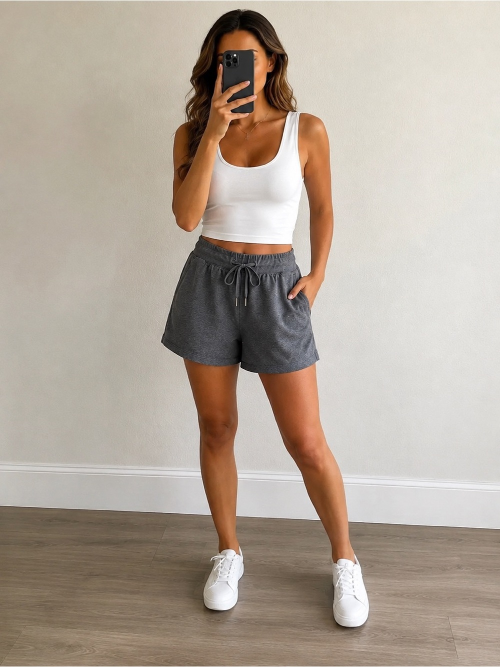 Old Navy Gray Drawstring Pull-On Shorts Size Small